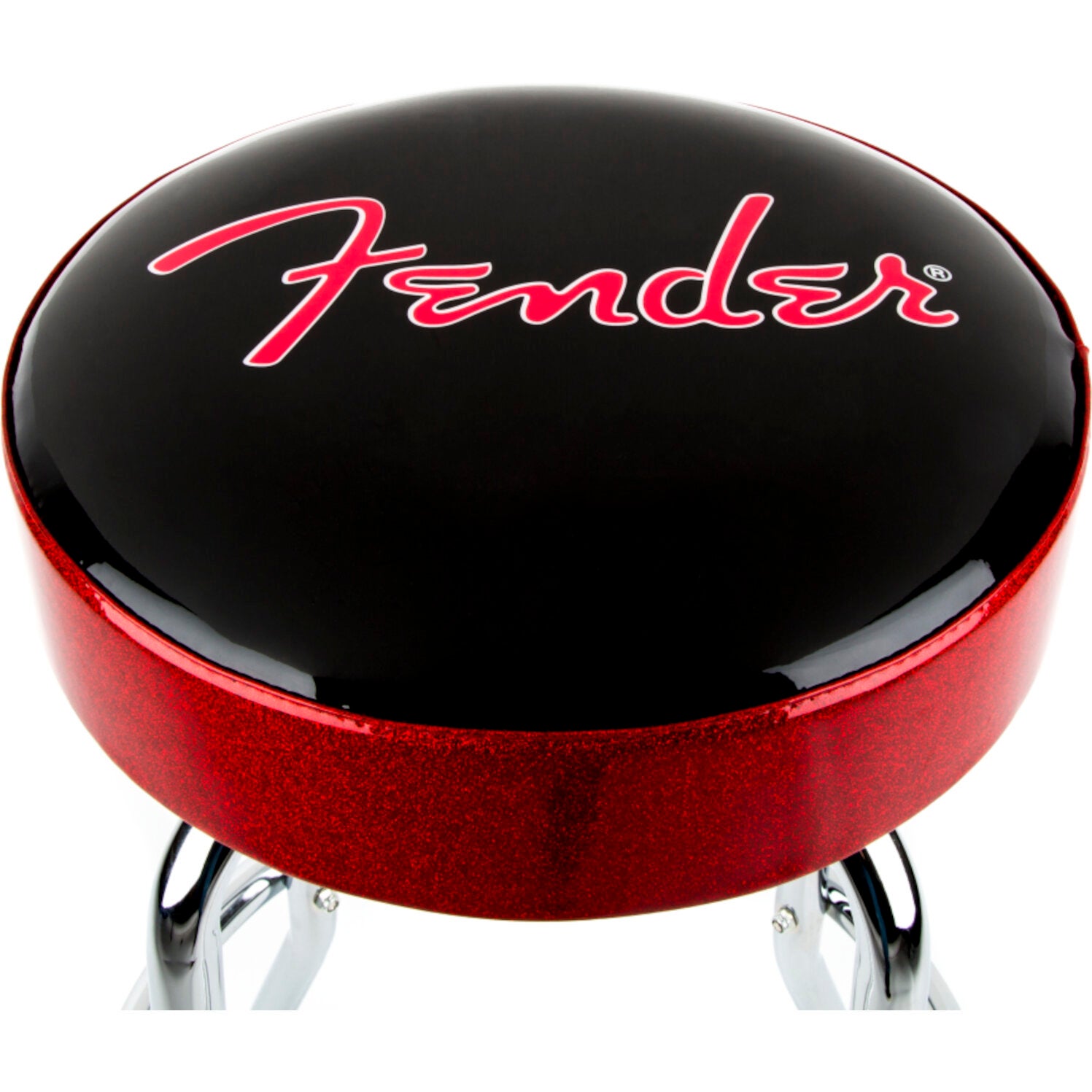 Fender Red Sparkle Logo Barstool 30