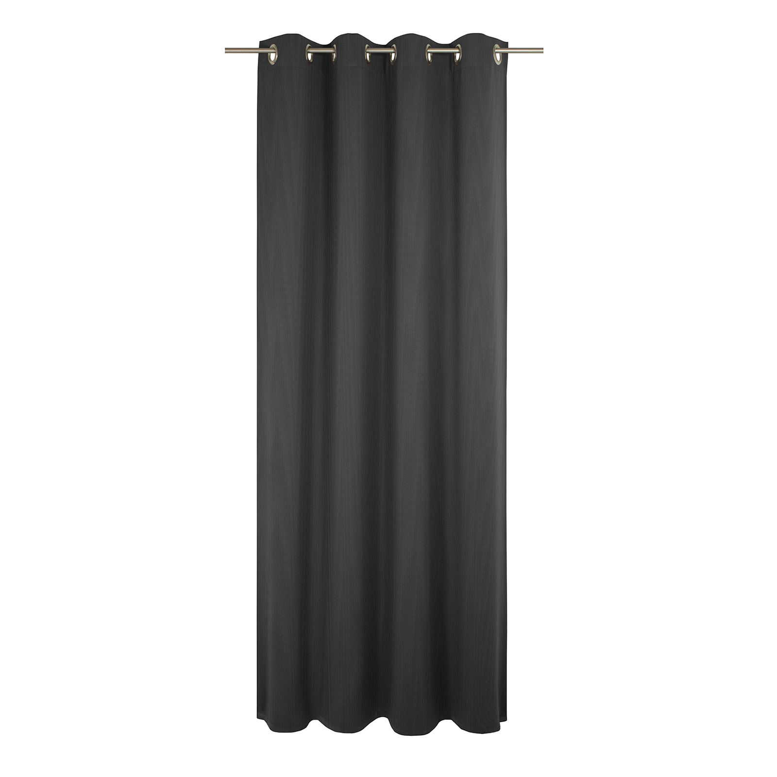 Einzelschal mit Ösen UNI COLLECTION LIGHT - schwarz - 145x145 cm