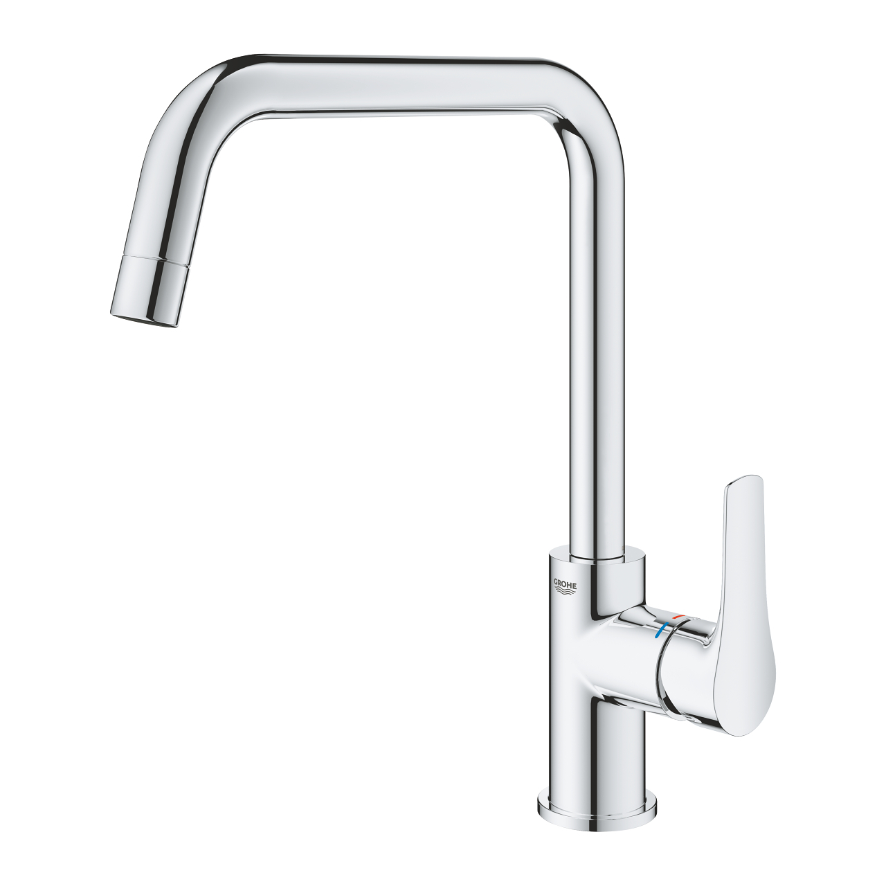 Grohe Eurosmart keukenkraan met hoge draaibare uitloop chroom