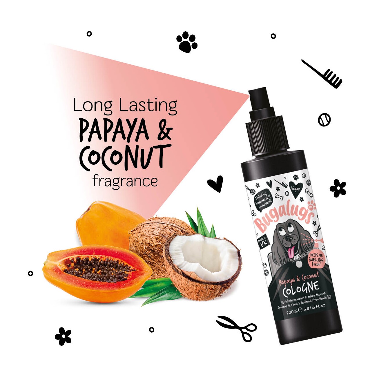 Bugalugs Hundeparfüm Papaya & Kokos 200 ml