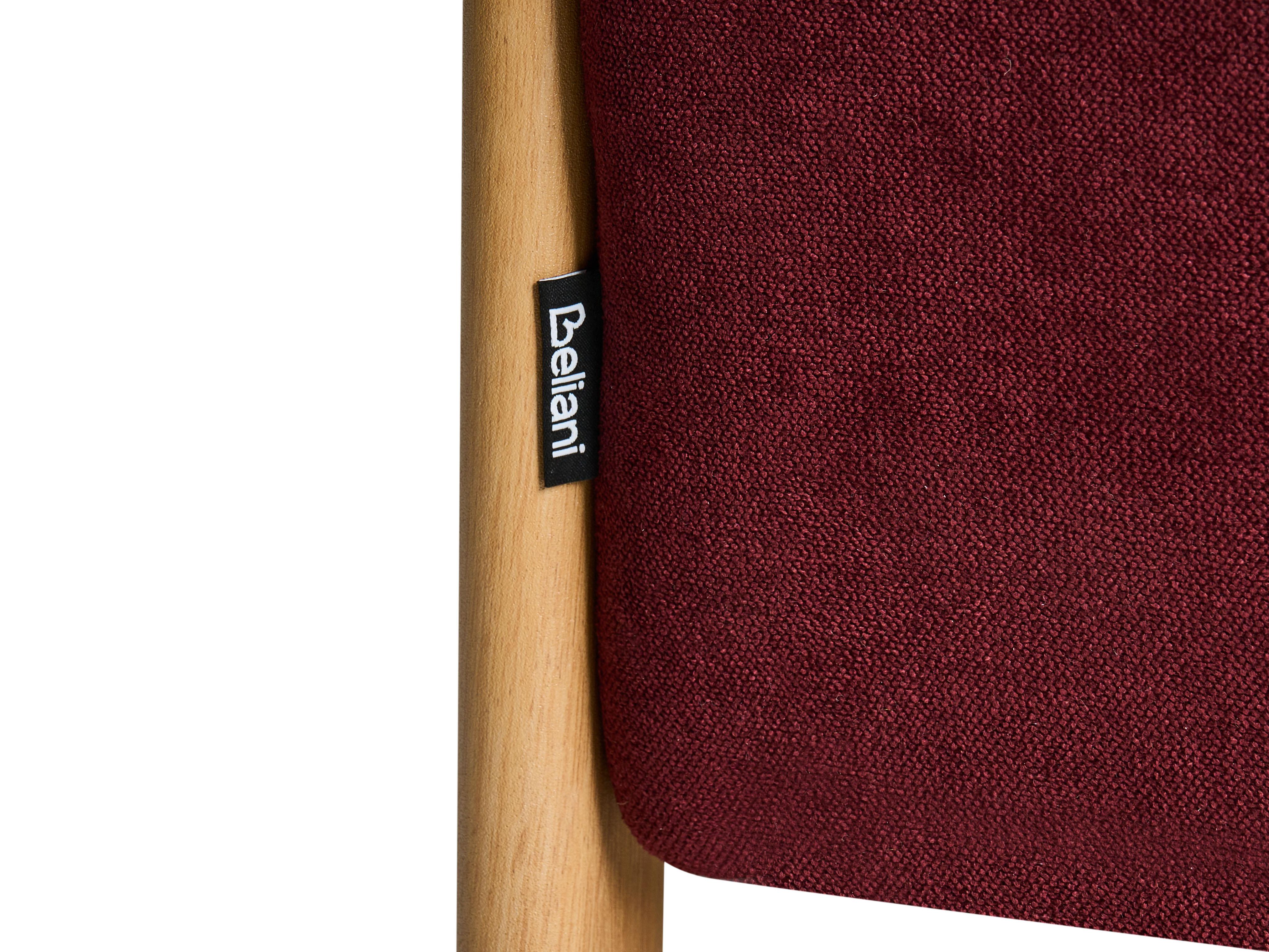 Poef met opbergruimte EDLAND Stof 45 cm 43 cm Bordeauxrood