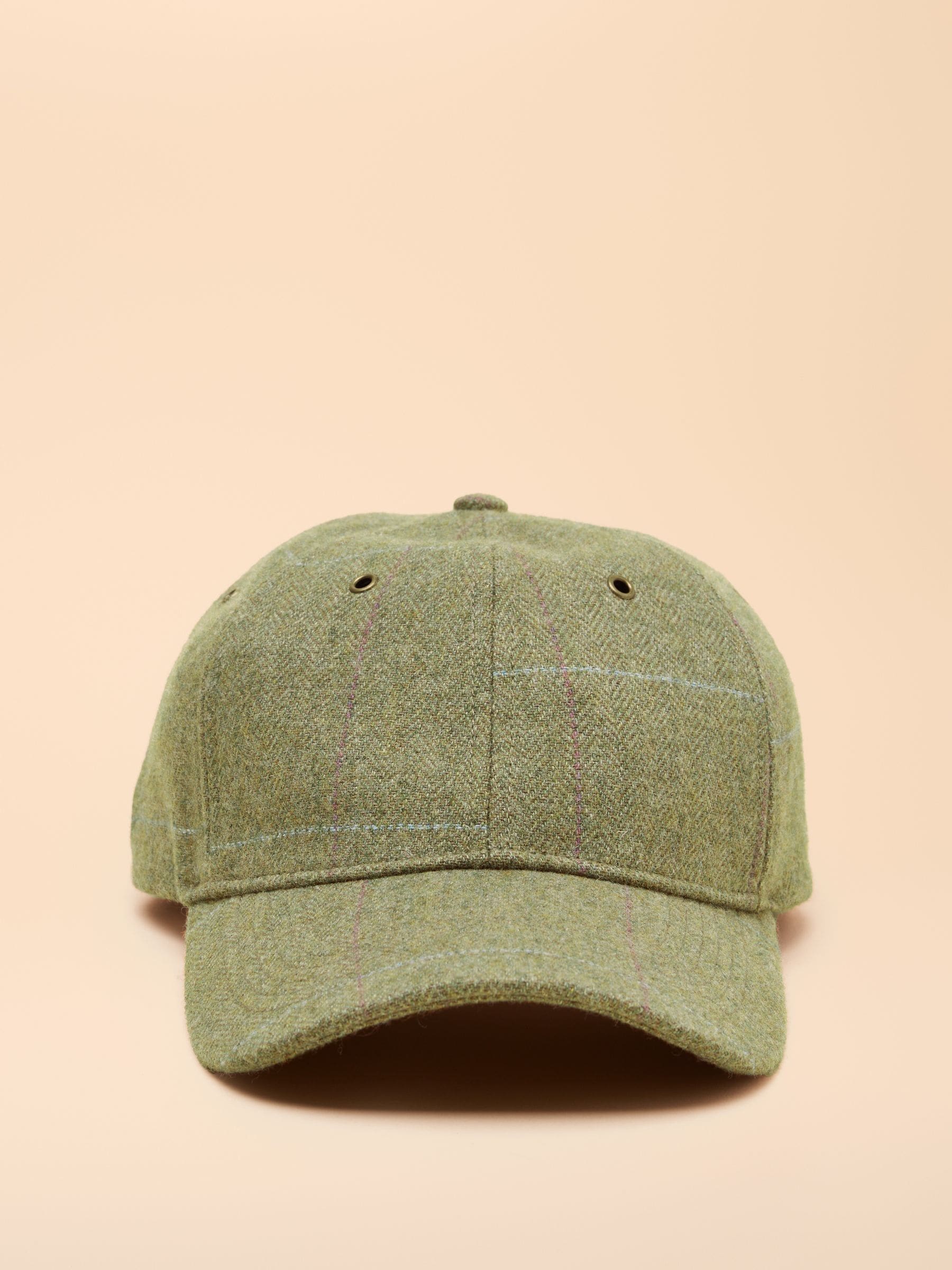 Groen - Joules Uniseks Perry Tweed Baseball Pet