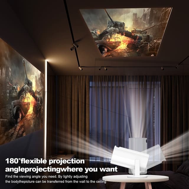 4K-projektor Dual WiFi Bluetooth HD Video LED-projektor til hjemmebiograf