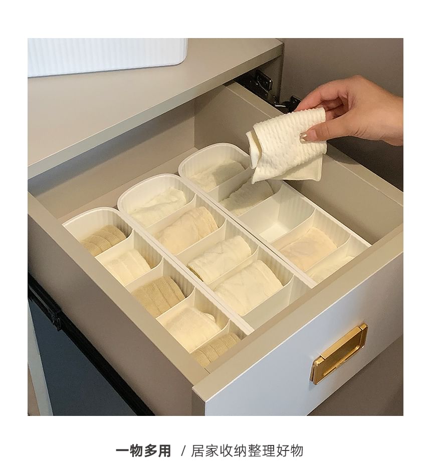 Michu - Verdeelde plastic kledingorganizer / set