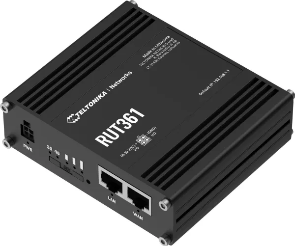 Teltonika RUT361 - Trådløs router - WWAN 2,4 GHz - 3G, 4G - DIN monterbar på skinne, væg-monterbar, overflademonterbar
