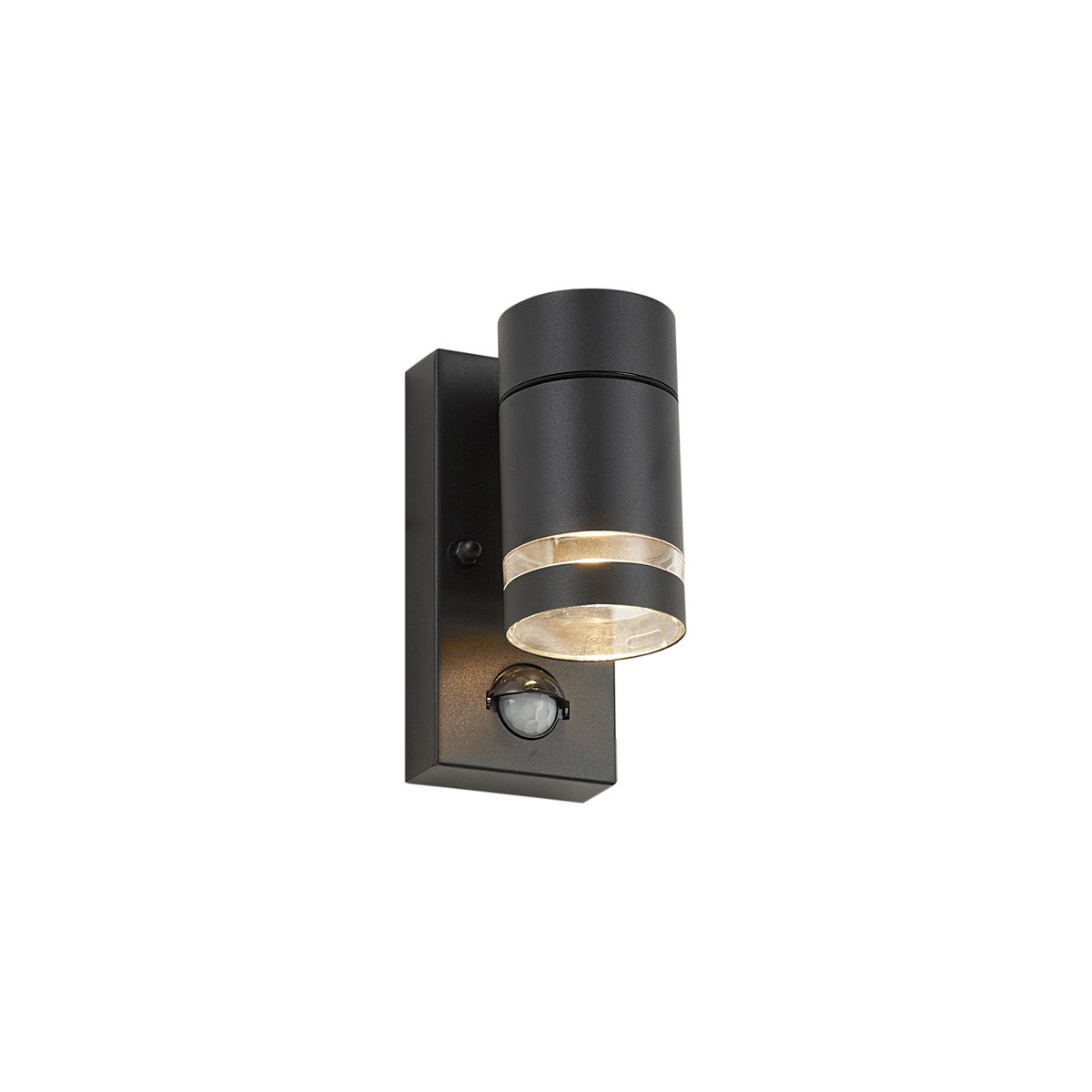 Moderne buiten wandlamp zwart IP44 met bewegingssensor - Ensam
