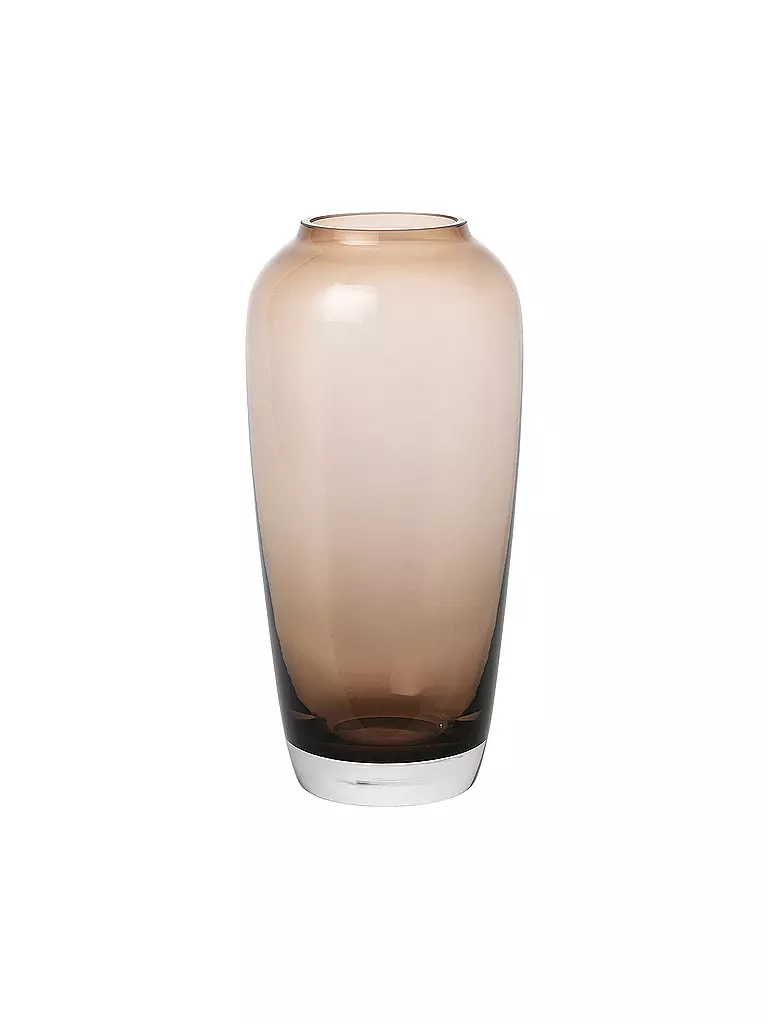 BLOMUS Glas Vase LETA Large 17cm Coffee braun