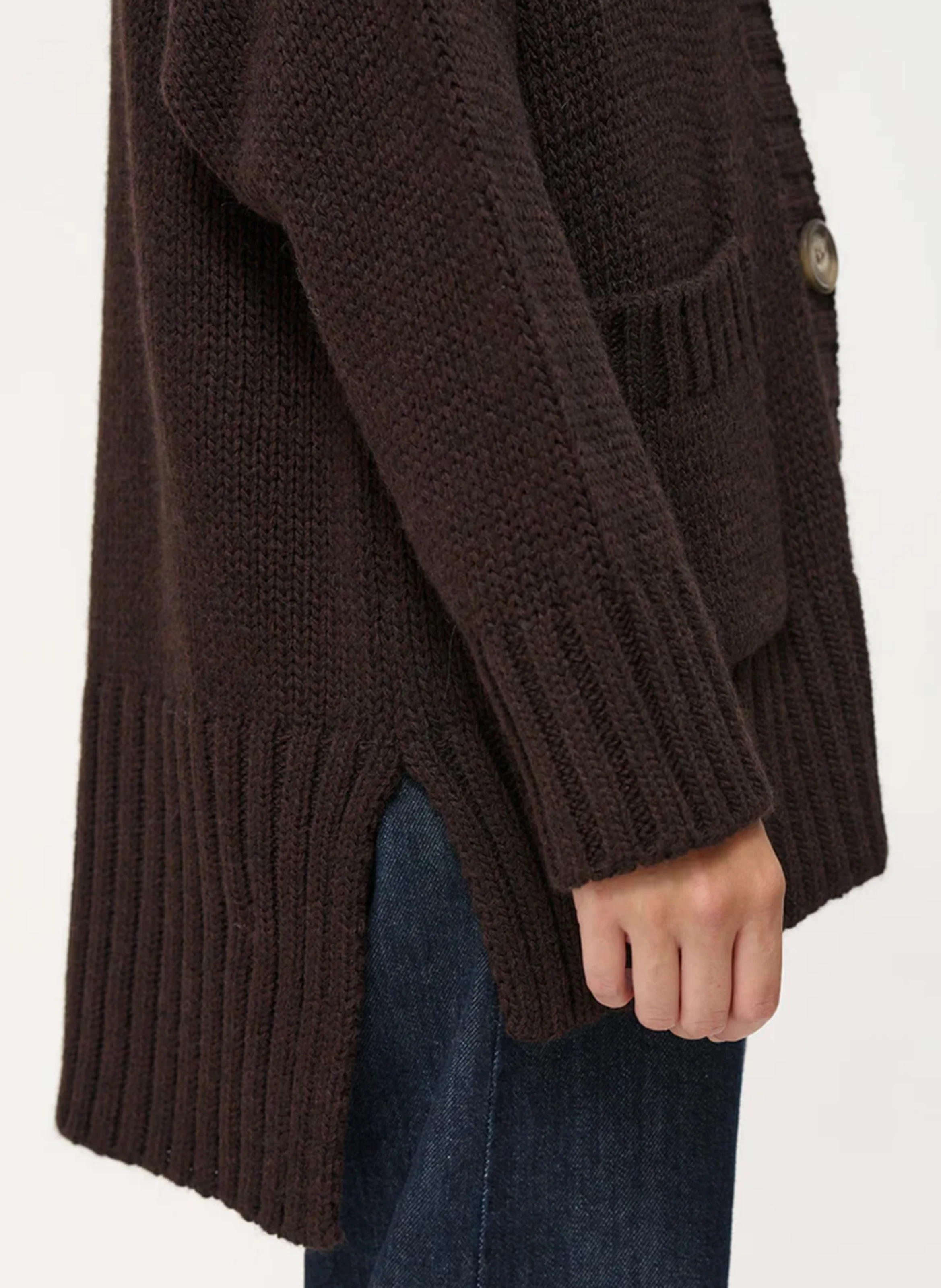 Cardigan col V | Marron