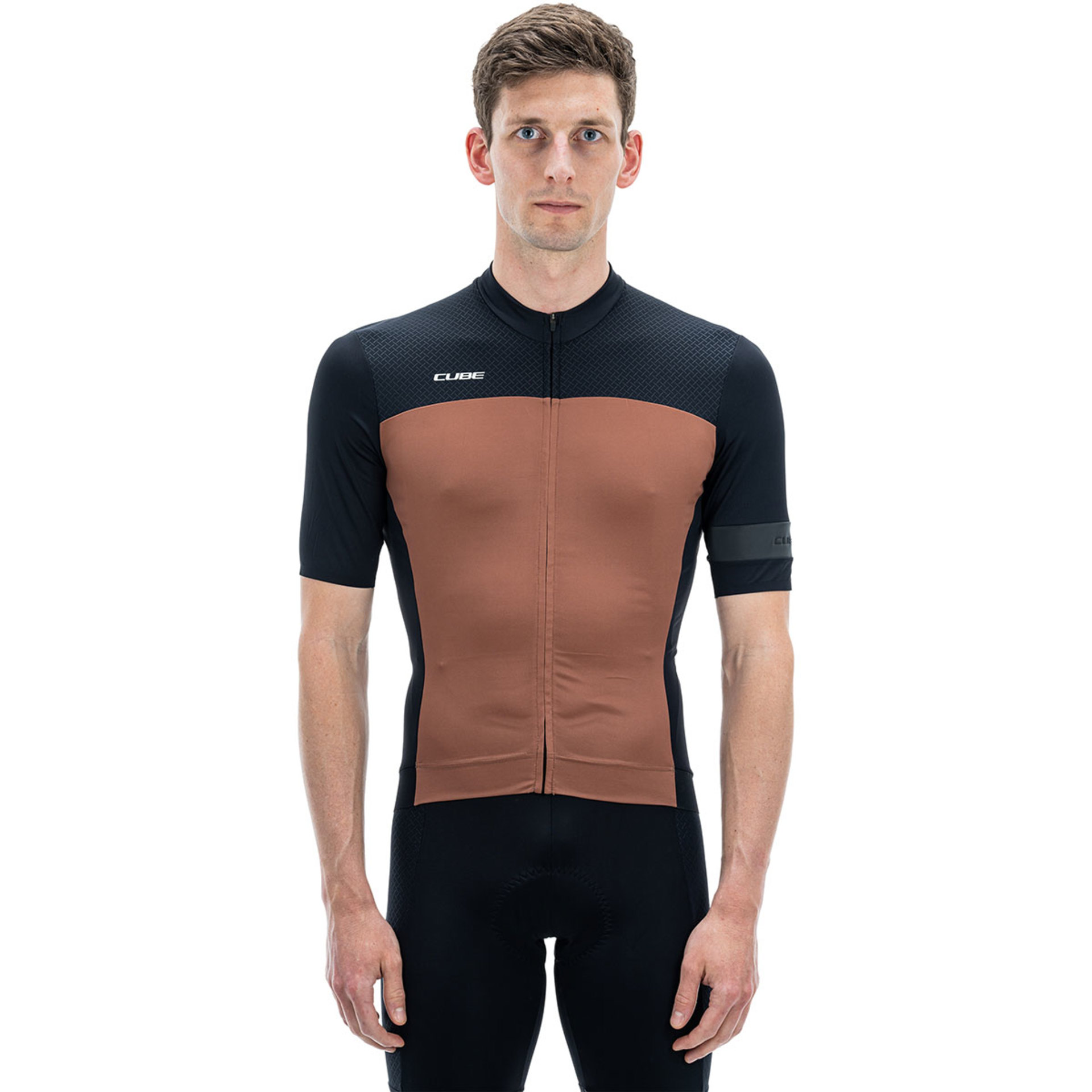Cube Blackline Fietsshirt Korte Mouwen Bruin/Zwart Heren