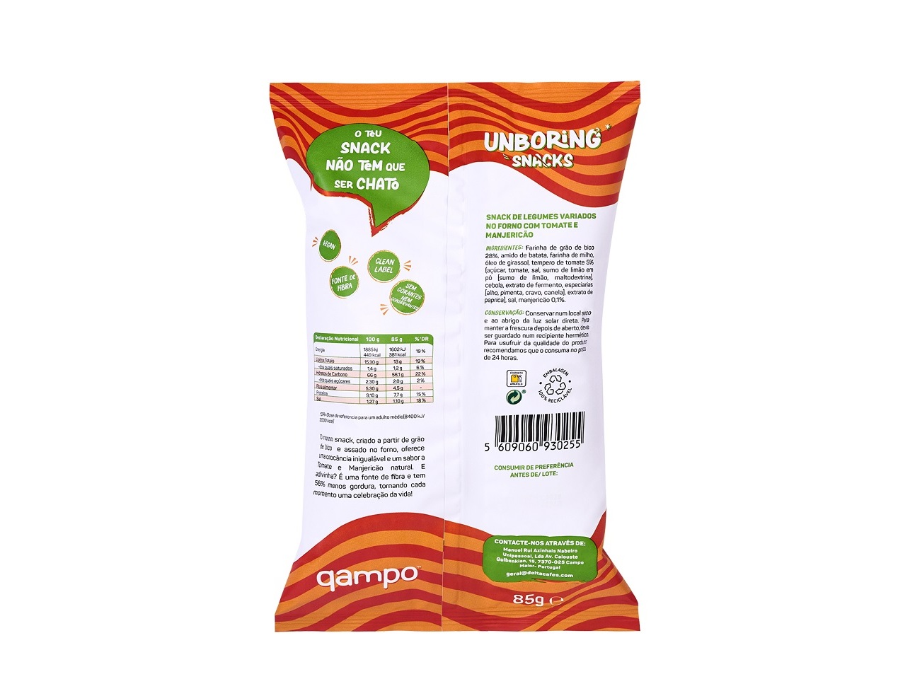 SNACKS - VEGETAIS QAMPO UNBORING TOMATE E MANG 85 GR