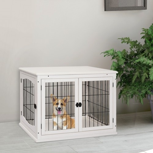 Gaiola de madeira para cães PawHut para uso interno
