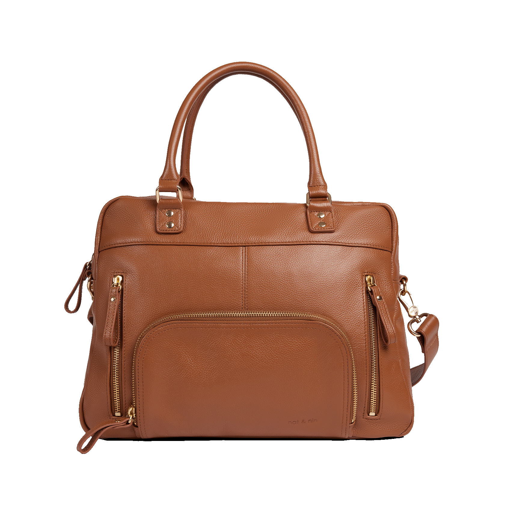 MACY - Cabas multipoches en cuir | Marron
