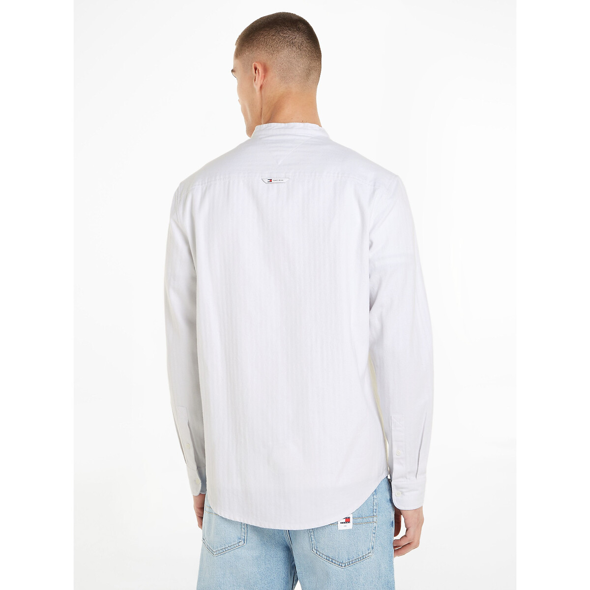 TOMMY JEANS<br>Camisa de flanela reta com gola mandarim