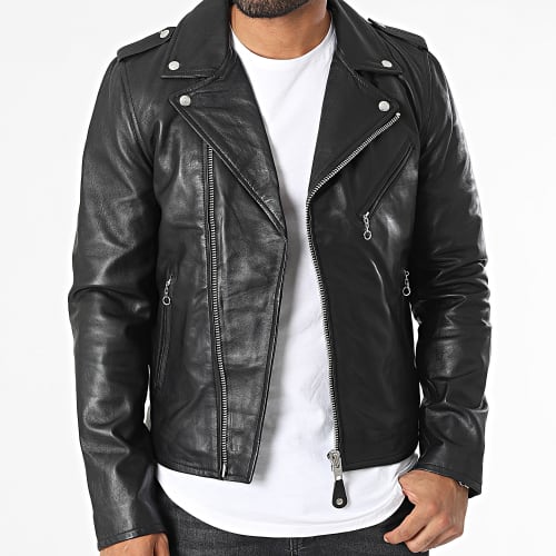 Veste Cuir LC1140 Noir