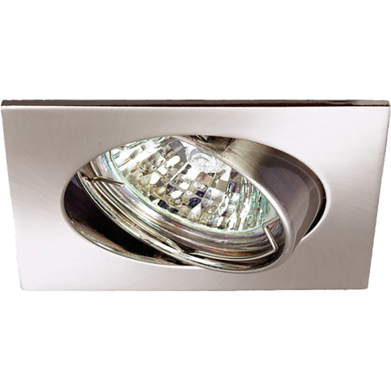 Inbouwspot vierkant kantelbaar IP20 GU10 Nickel Satin