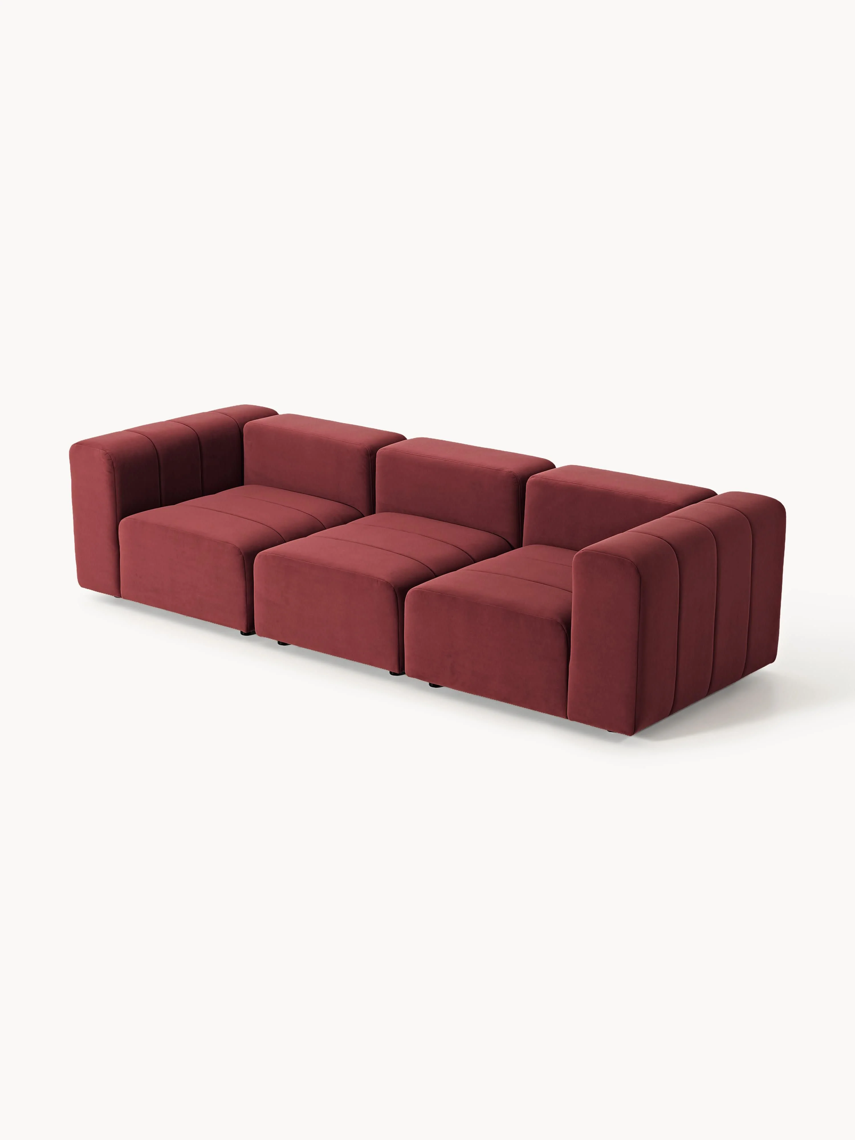 Fluwelen modulaire bank Lena (4-zits)