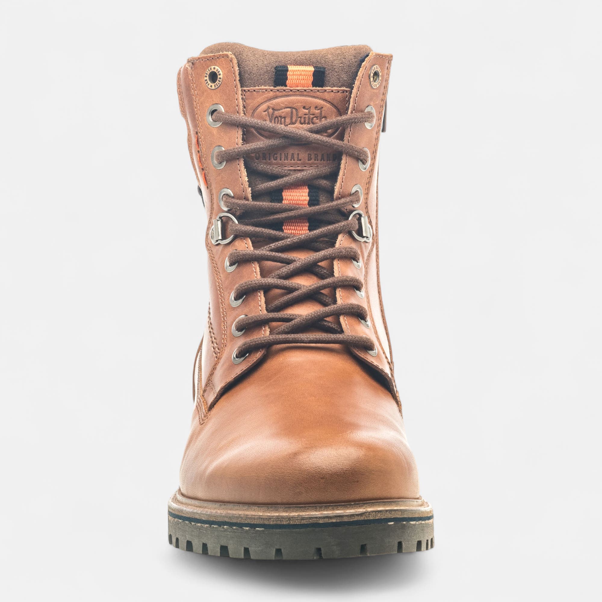 Boots Homme en cuir cognac