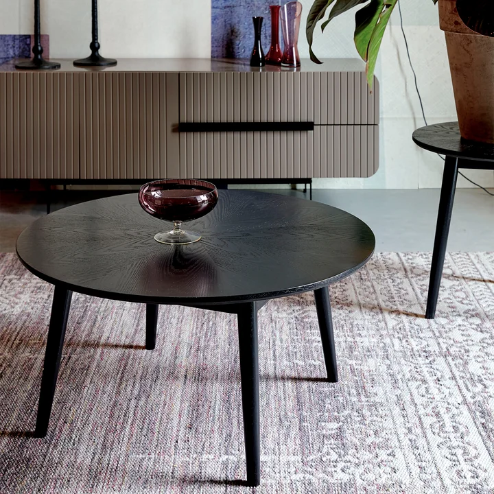 Livingstone - Liam Couchtisch Ø 80 cm, schwarz