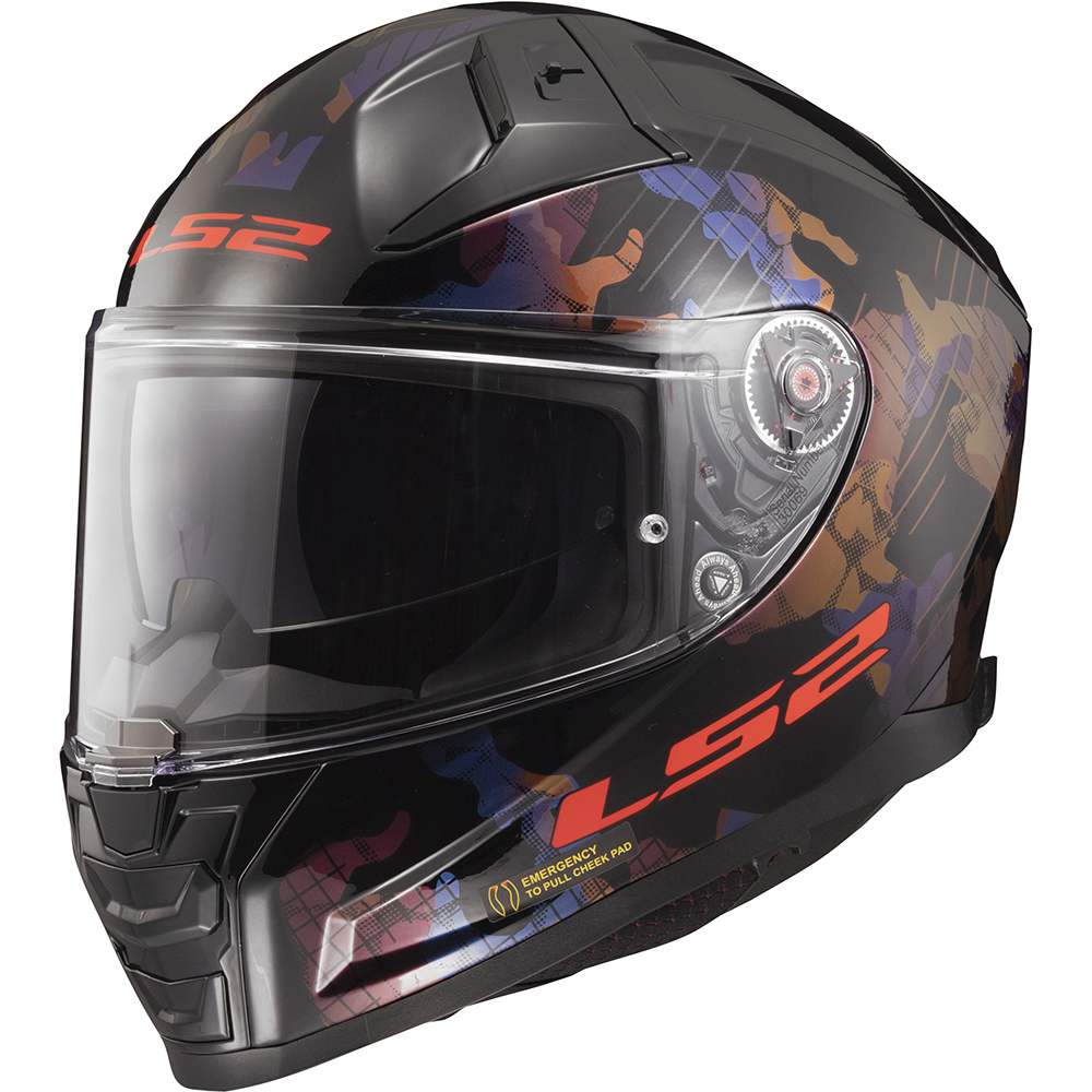 LS2 - Casque FF811 Vector II Kamo Noir / Multicolore