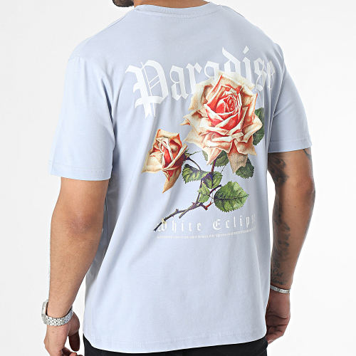Tee Shirt Oversize Large Paradise III Bleu Ciel