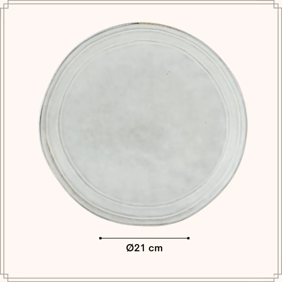 OTIX Dessert Ontbijt Bordenset 6 Persoons Blauw 21cm Keramiek BLUEBELL
