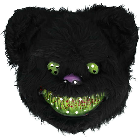 Halloween killer bjørn maske H: 24 cm - sort
