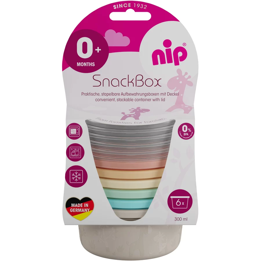 nip® Snackbox bunt mit Deckel 6 Stück