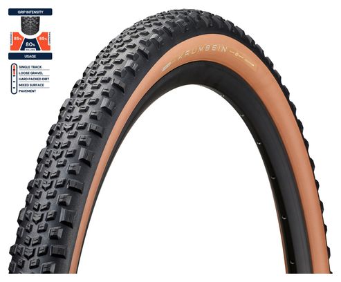 Pneu Gravel American Classic Krumbein 700 mm Tubeless Ready Souple Stage 5S Armor Rubberforce G Flancs Beiges