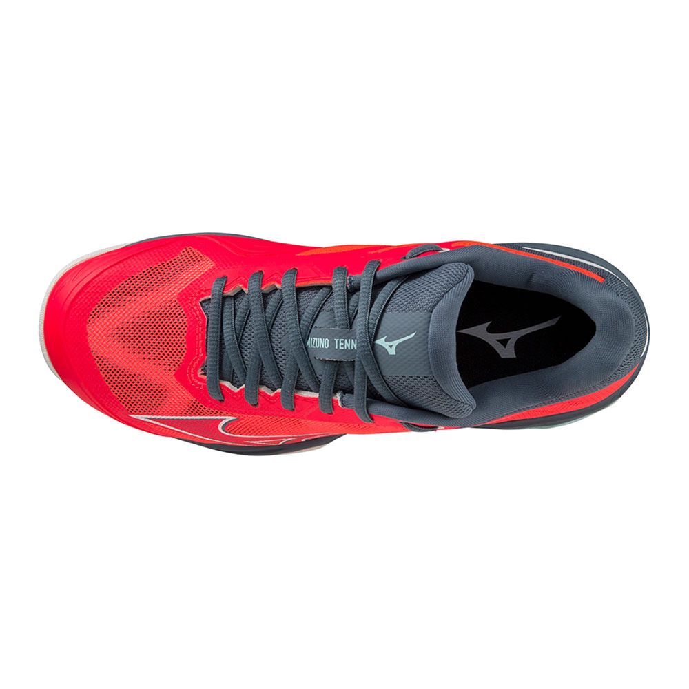 Mizuno WAVE EXCEED LIGHT - Chaussures tennis Femme fiery coral 2/white/china blue