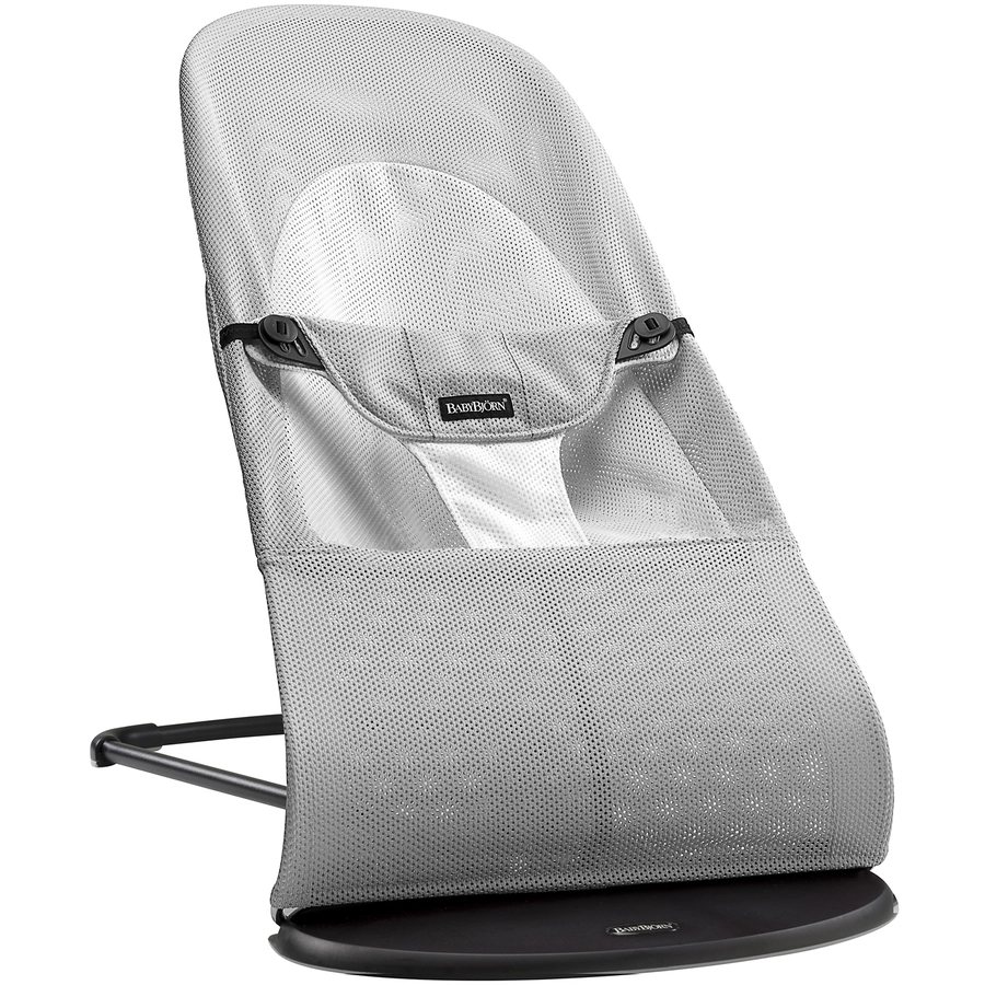 BABYBJÖRN Babywippe Balance Soft Mesh Silber Weiß