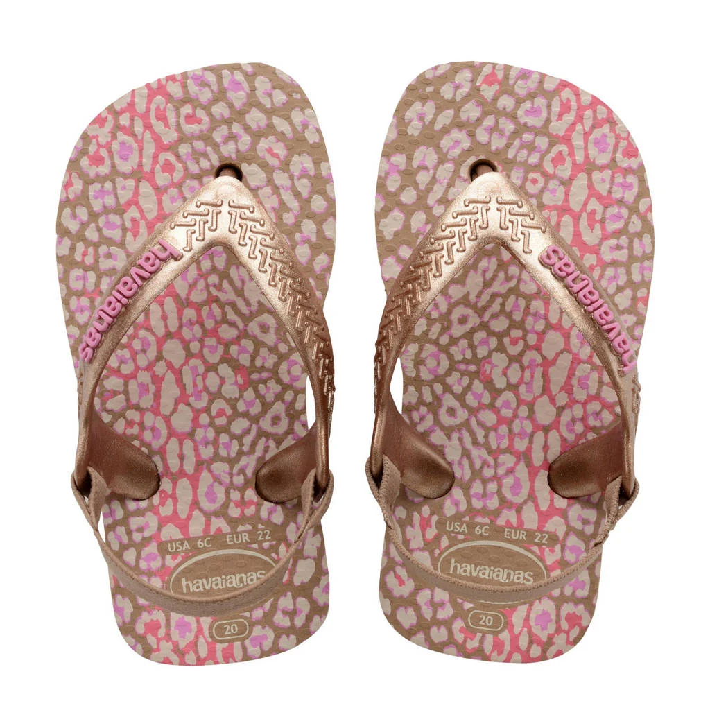 Havaianas teenslippers met hielbandje goud
