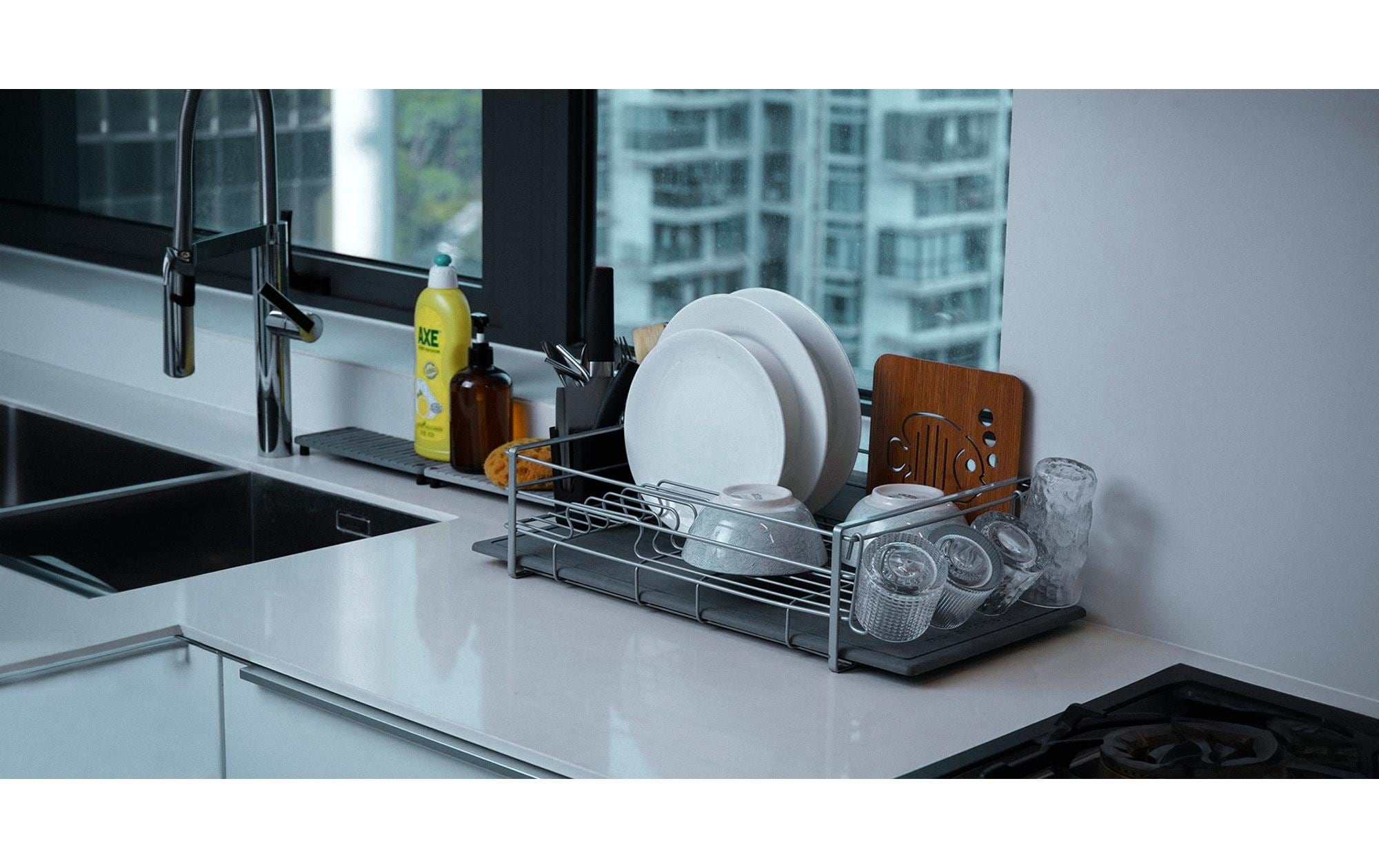 Abtropfgestell Framma Hellgrau/Silber<br>Abtropfgitter