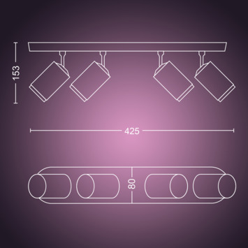 Philips Hue opbouwspot Fugato wit