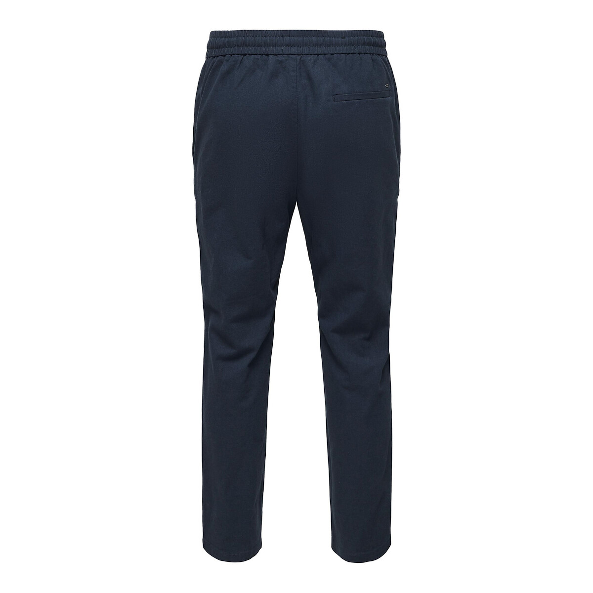 ONLY & SONS<br>Calças de algodão e linho com cordão na cintura