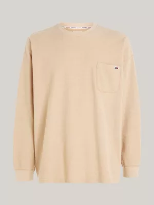 Camiseta Essencial de Manga Longa com Textura Waffle