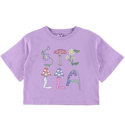 Stella McCartney Kids T-Shirt - Kurz geschnitten - Lila m. Booms