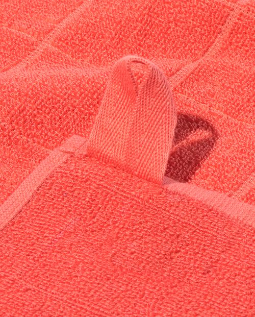 essuie-mains 50x50 coton corail
