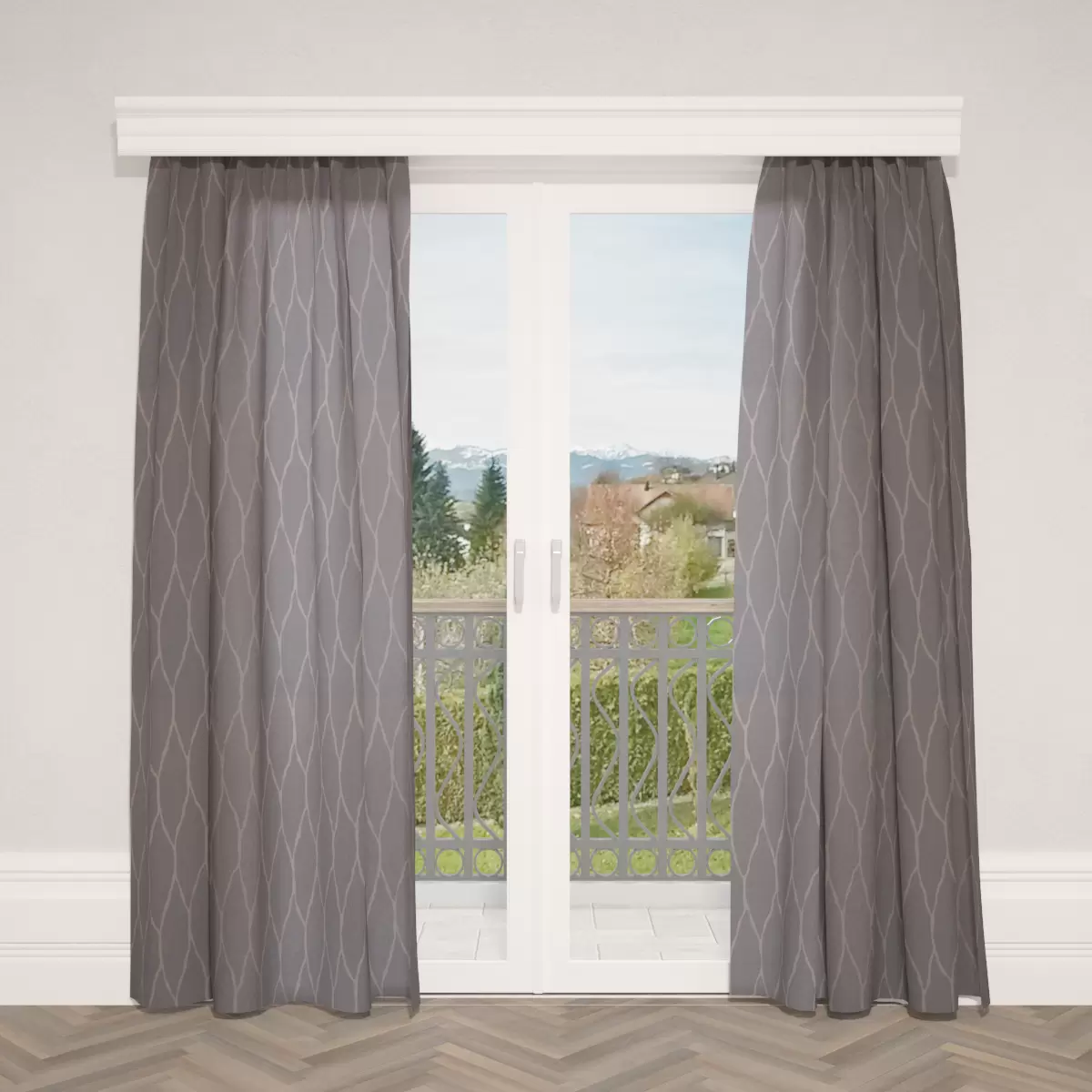 Nachtvorhang Jacquard Bella Anthrazit