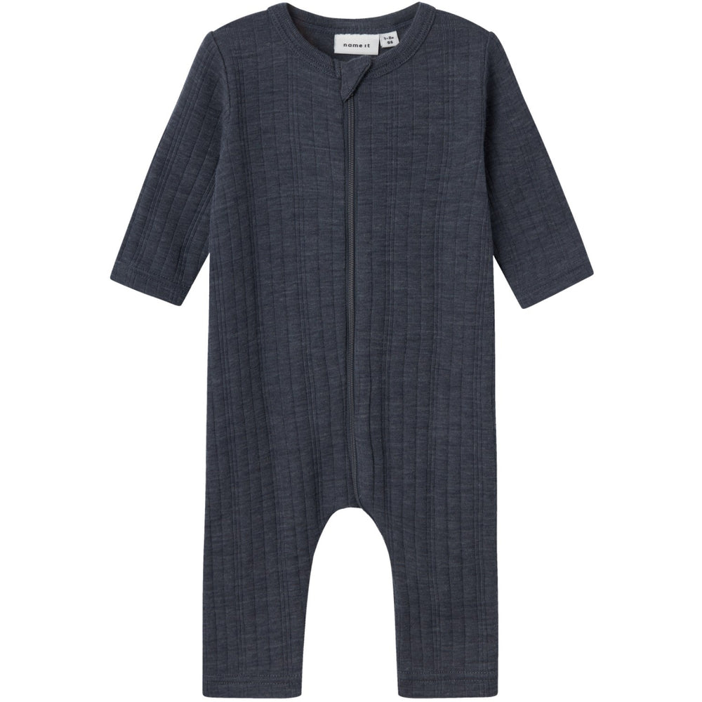 Køb Name It Ombre Blue Wang Uld Needle Natdragt Solid Noos