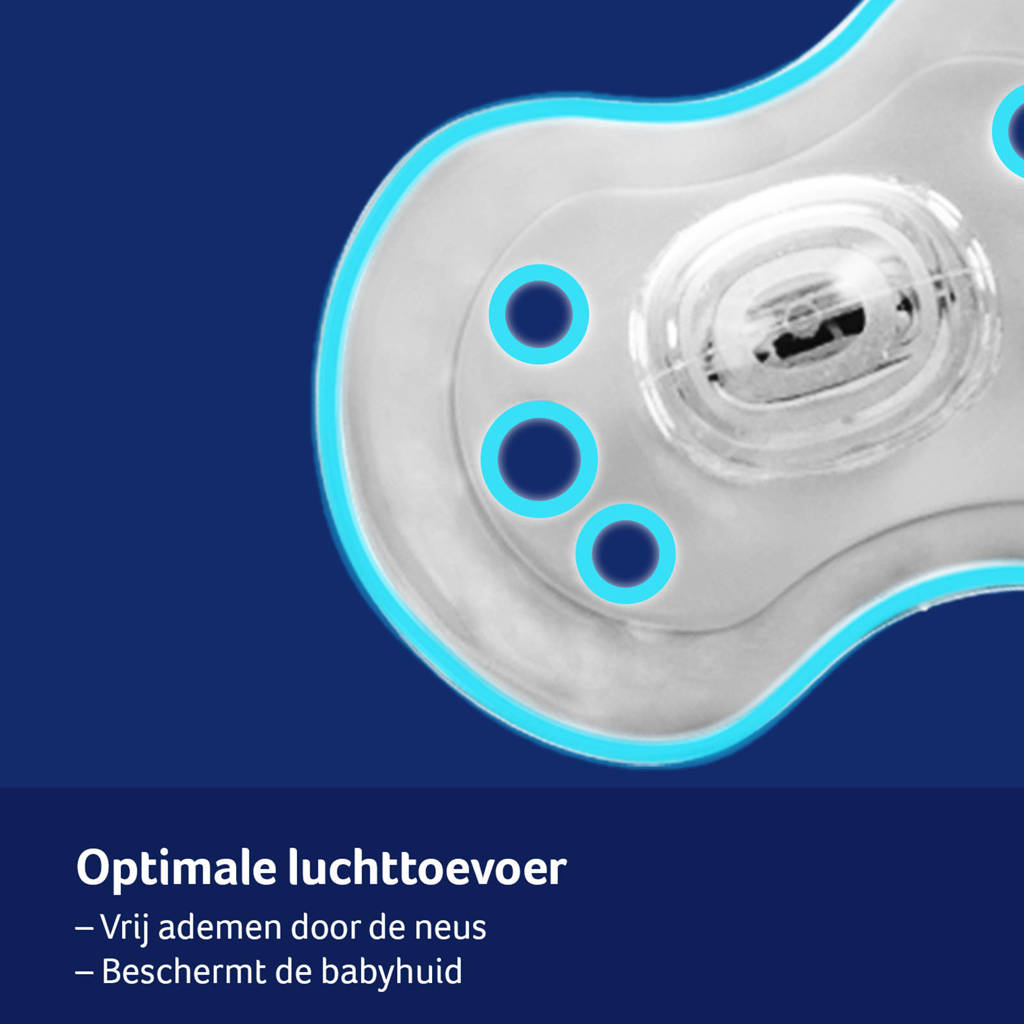 Dynamische fopspeen - 6 tot 18 Maanden - Blauw & Groen