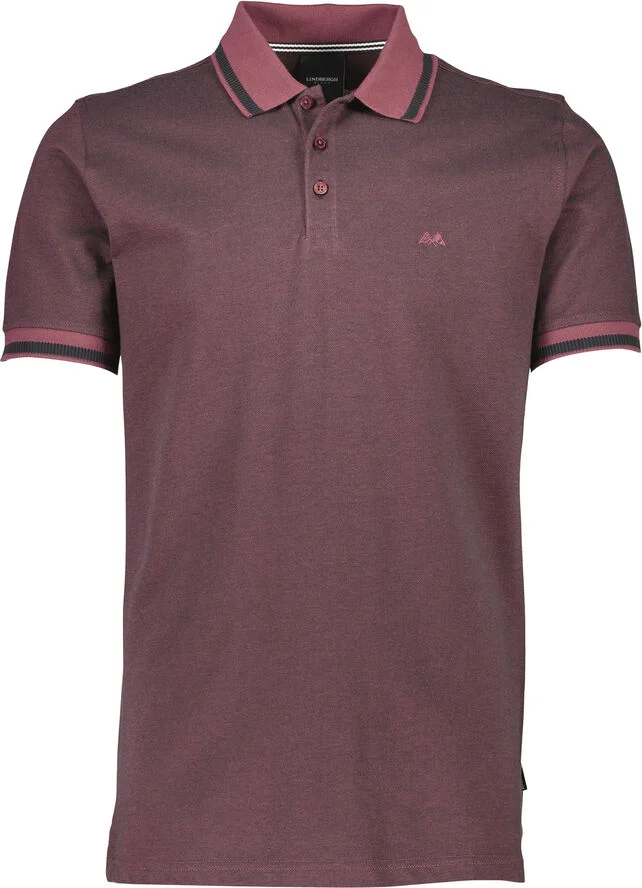 Lindbergh Cotton pique polo S/S Rød