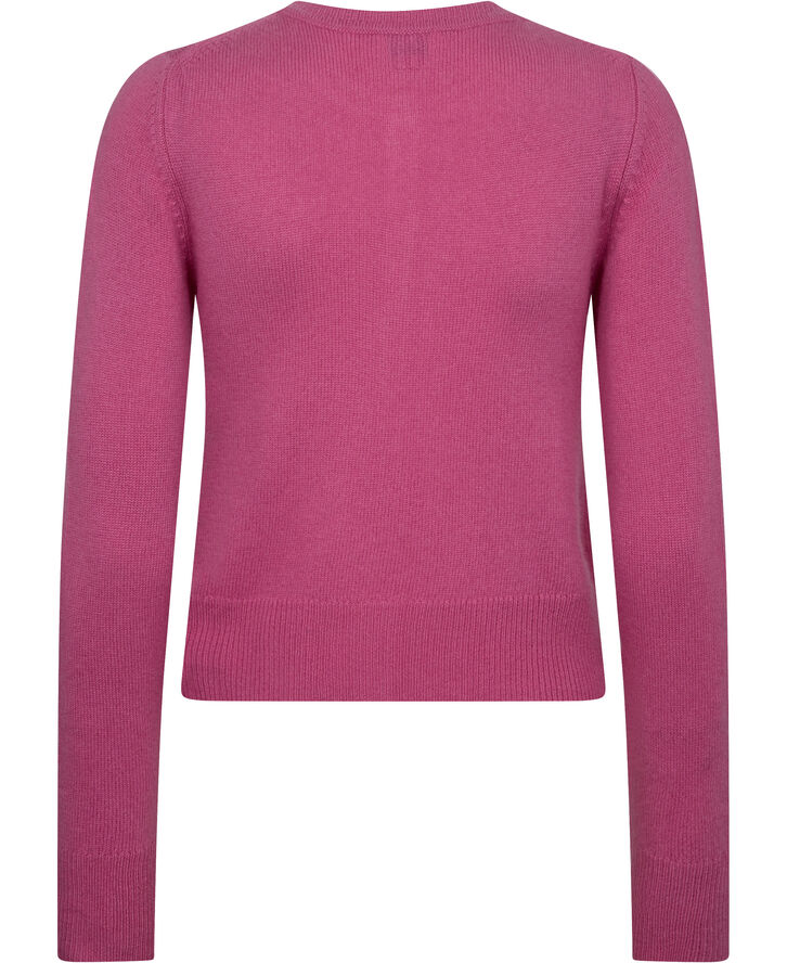 Marella GRAPHIC Cardigan - 100% Cashmere & Wool Blend Cardinal