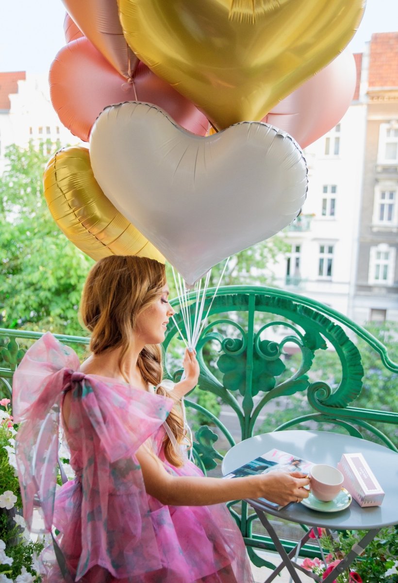Hart Helium Ballon Goud Leeg 75cm