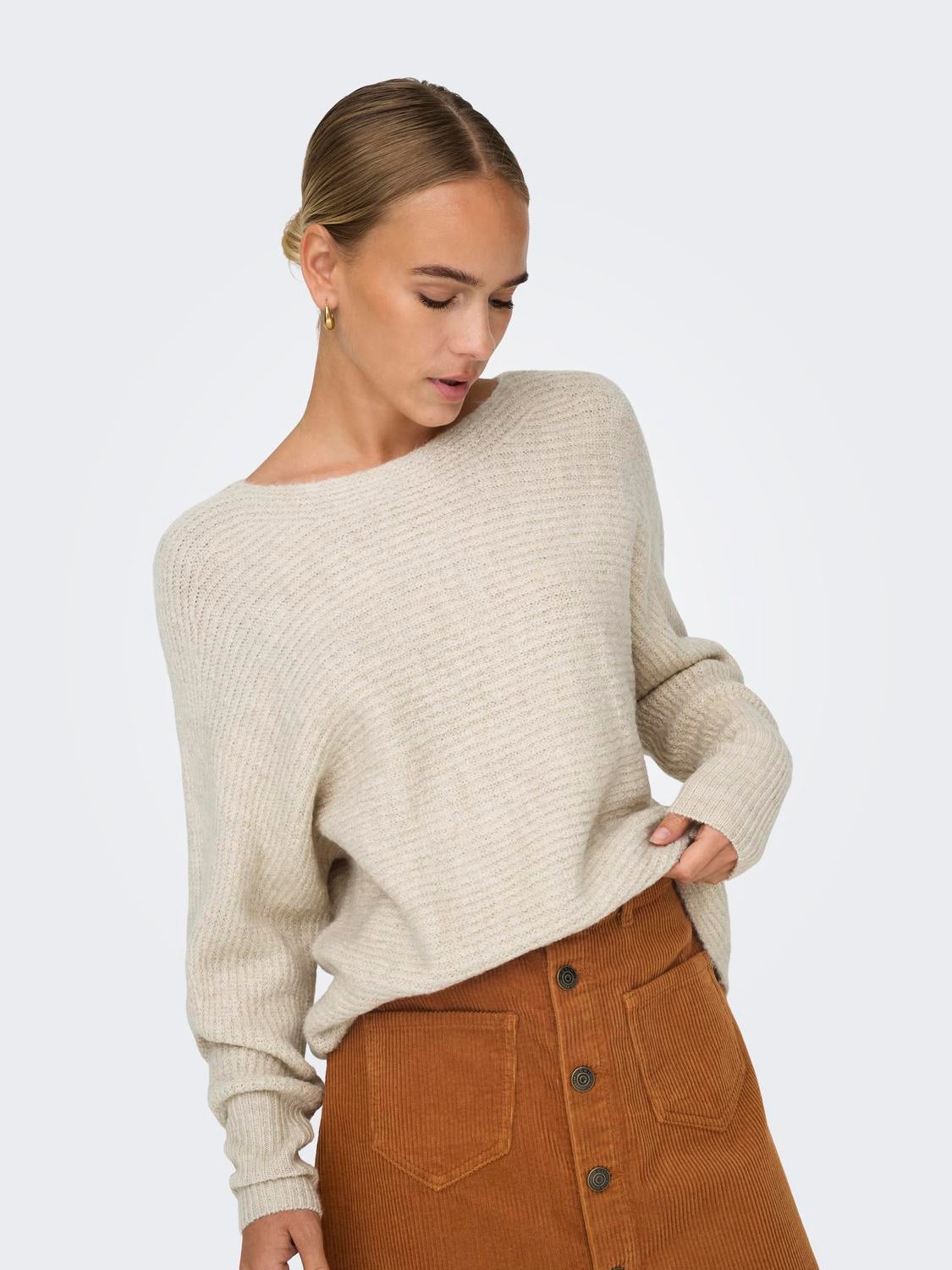 ONLDANIELLA Strickpullover Ecru