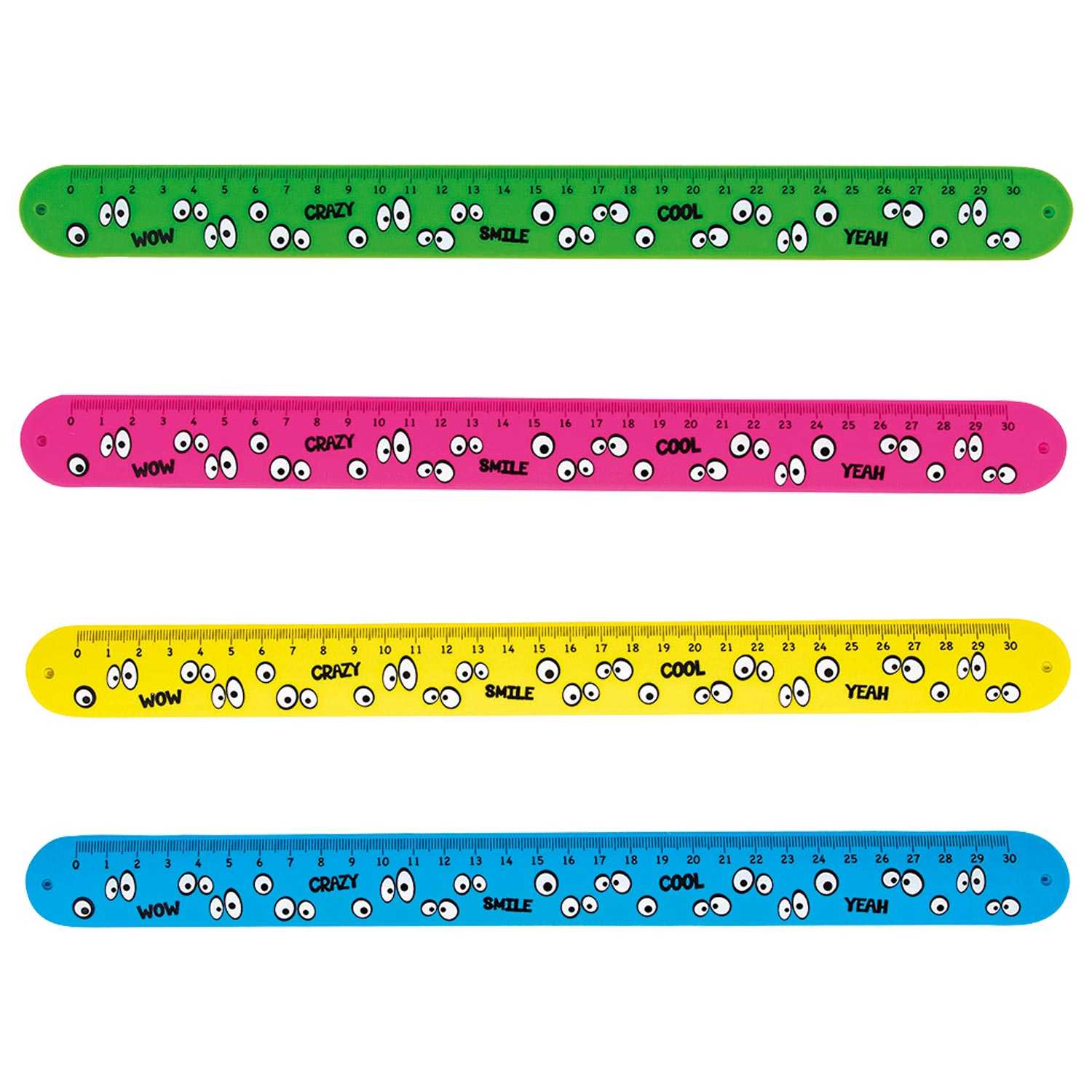 Snap-Lineal aus Kunststoff 33 cm 4fach
