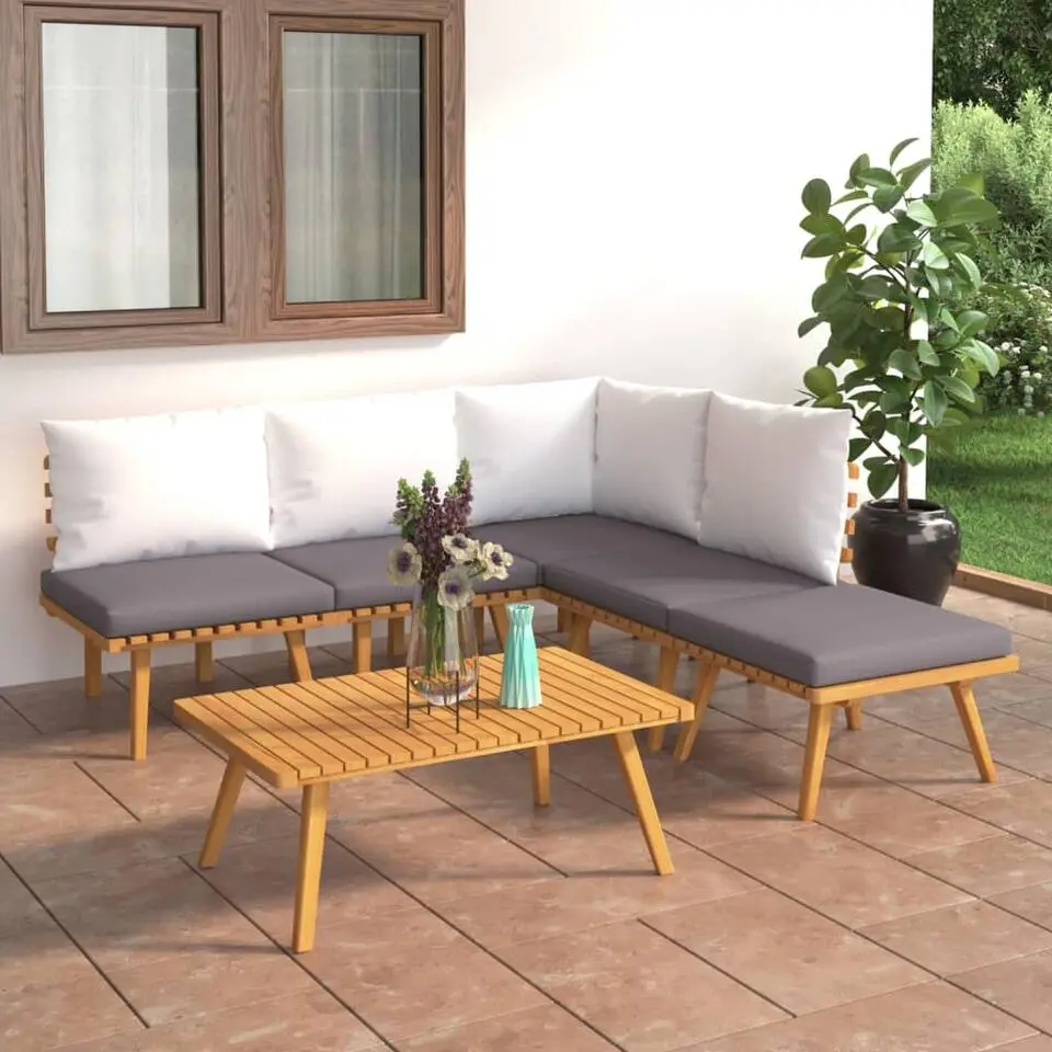 vidaXL - Loungeset - Bruin - Acaciahout