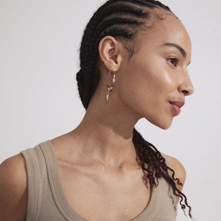 Pilgrim TRUST half hoop earrings silver-plated Sølv
