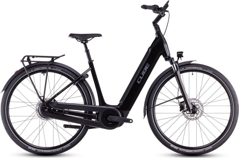 Cube - Supreme Hybrid Comfort Pro 500 - Elektrische Stadsfiets - Zwart - 500 Wh - Easy Entry