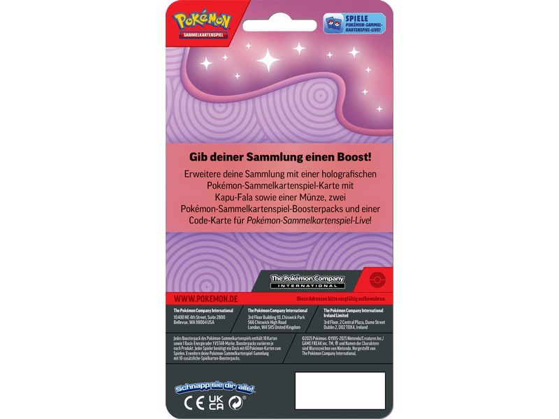 The Pokémon Company Pokémon 2-Pack Booster Blister Kapu-Fal Sammelkartenpacks zu Pokémon