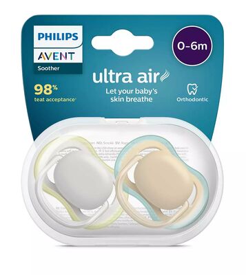Philips Avent Ultra Air Smokk 0-6m, 2-pakning